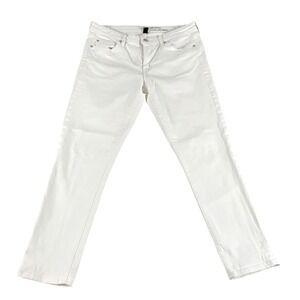 Gap White Girlfriend Jeans Womens Size 10/30A Coupe Girlfriend Mid Rise 889